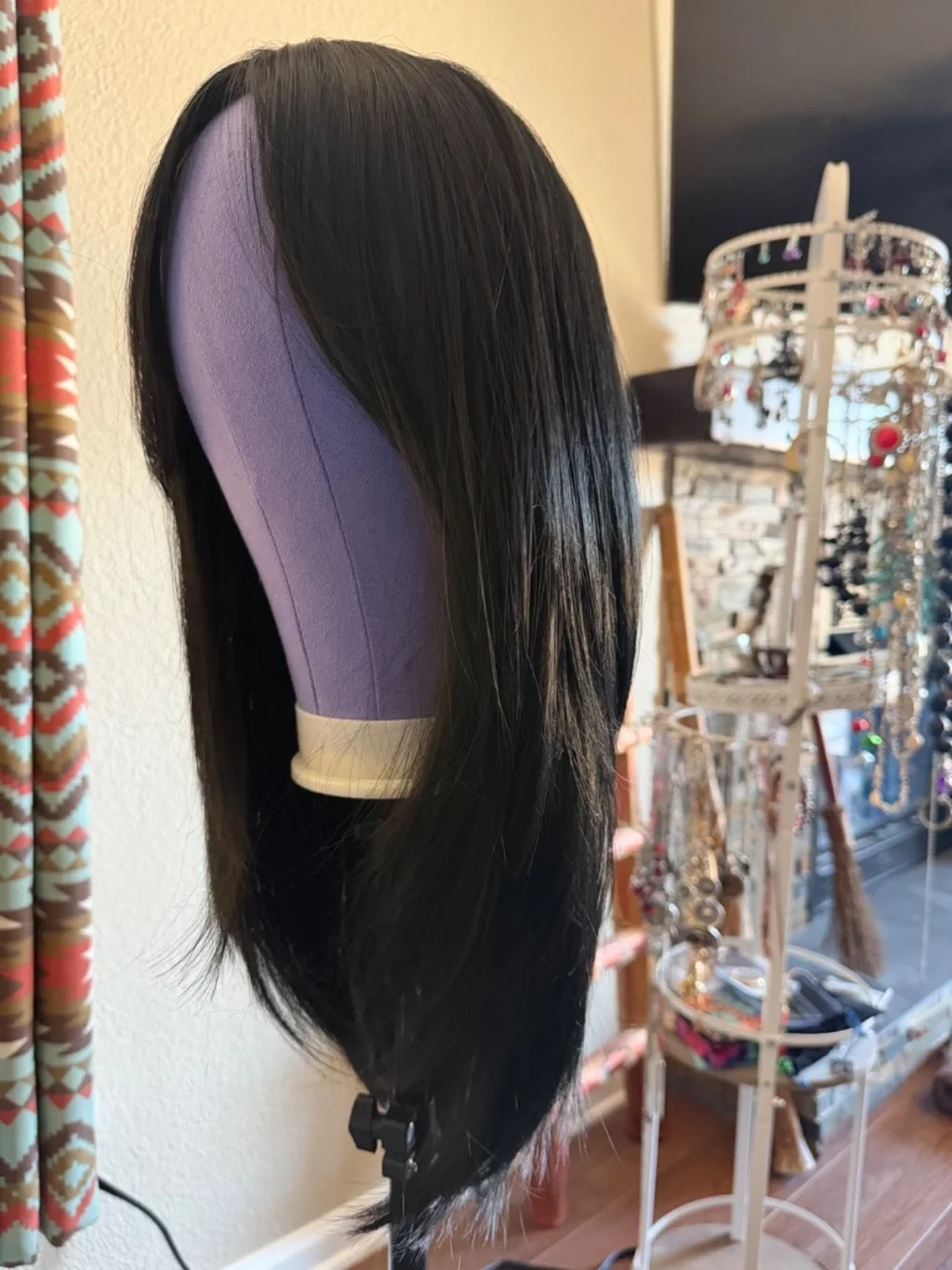 Dark Brown Straight Layered Wig